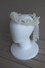 ニューボーンフォト用かすみ草の花冠