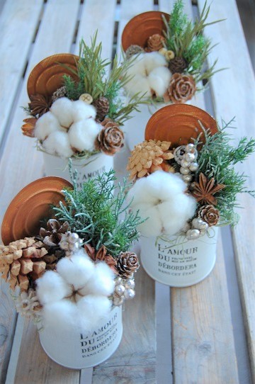 ブリキ缶アレンジ